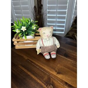 P.J. Buster Kitty Cucumber Beanbag 7" Doll 1985   B. Shackman 1985 Cat